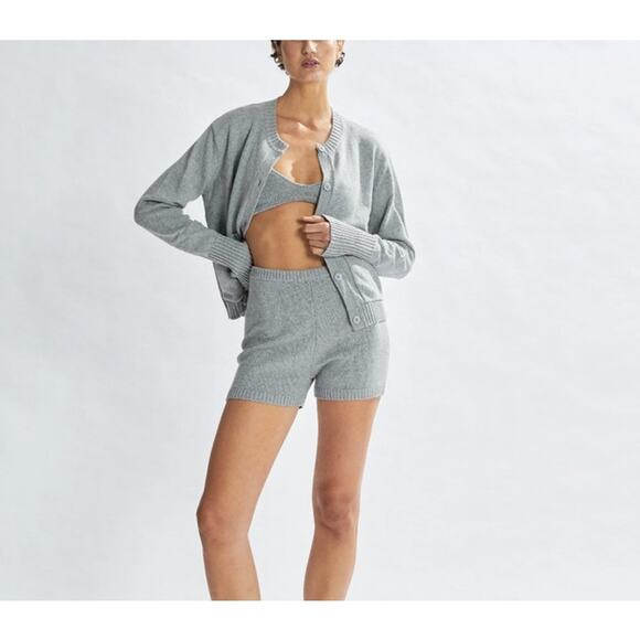 One Mile The Label - Drew Knit Bralette & Cardigan in Gray - Picture 6 of 6